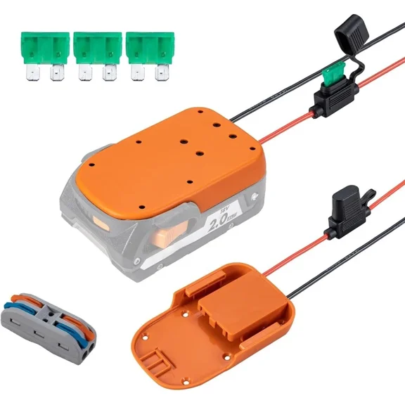 for Power Wheel Adapter for Ridgid for AEG 18V Battery with Fuse & Wire 14AWG