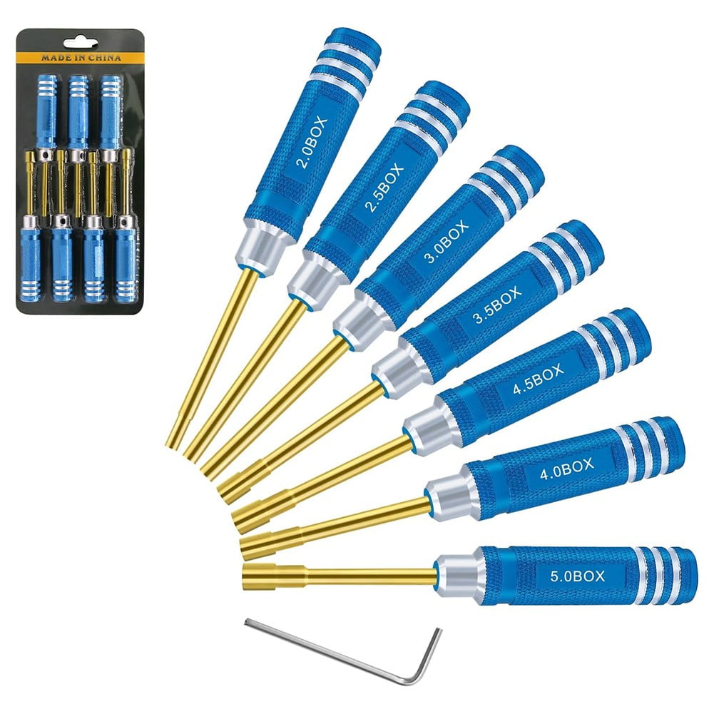 for Precision Hex Screwdriver Set for RC Models - 7 for Durable Tools with Ergonomic