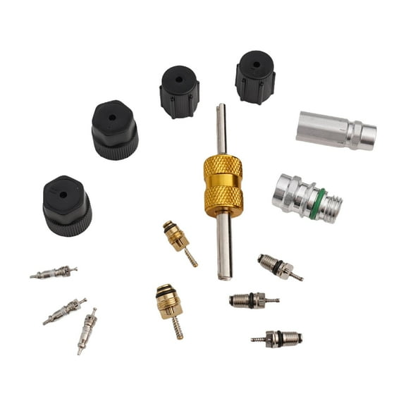 for R134a HVAC Valve Core +Removal Tool Air Conditioning Valve Core Tire Valve Stem