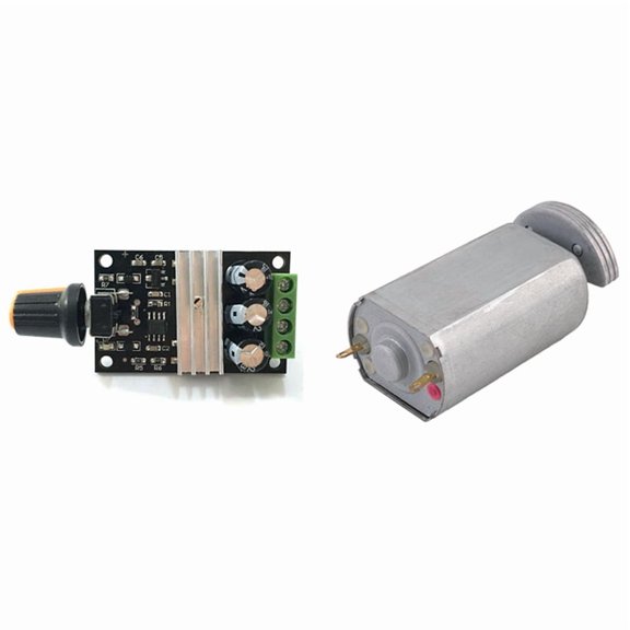 for RC, Robotics and DIY: Compact DC Motor PWM Speed Controller 6-28V 0-100% 3A with Mini Motor I759397
