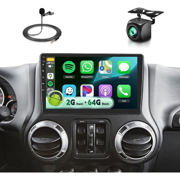 for Radio Stereo 2007-2018 1500 2500 3500 Grand with DSP ,10" IPS Touchscreen Radio GPS WiFi FM SWC 2G+64G