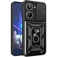 thumbnail image 1 of for Realme 10 4G Case with Slide Camera Cover, Military Grade Drop Protective Phone Cover Case with Ring Kickstand for Realme 10 4G SJ Black, 1 of 8