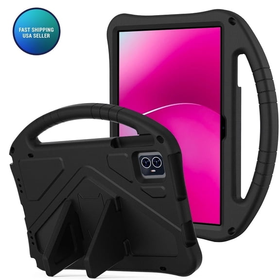 for Revvl Tab 2 Case 2025, Kid Proof Protective Foam EVA Cover with Handle and Stand, for Tmobile Revvl Tab 2 Case 10.1", Black