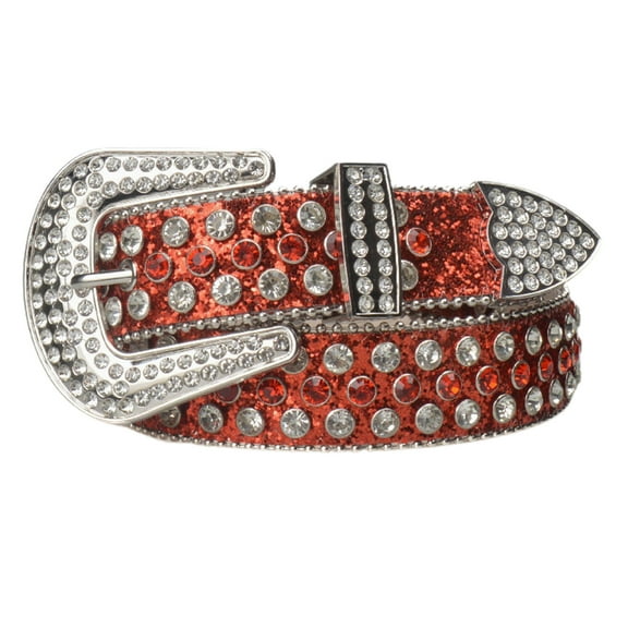 for Rhinestone Belts for Jeans Cowgirl Western Belt Dress Studded Leather Belt for Country Music Festival