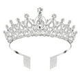 thumbnail image 1 of for Rhinestone Crystal Crowns And Tiaras With Comb Headband Wedding Tiaras For Bride Princess Crown, 1 of 8