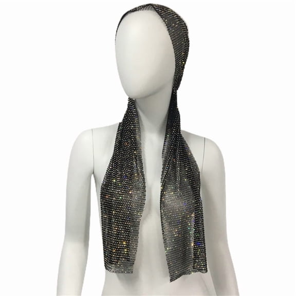 for Rhinestone for Head Wrap Mesh Headband Glitter Crystal Hairband Elastic for Sparkle Body Jewelry Accessory for Women