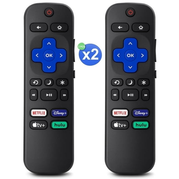 for Roku-TV-Remote-Control-Replacement, Compatible for Hisense/Onn/Sharp Roku Series Smart TVs (Not for Any Stick and Box)【Pack of 2】
