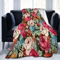 thumbnail image 1 of for Rose Flannel Blanket Decorative, Floral Rose Flower Soft Throw Blankets for Bed Sofa, Couch, Chair Decor All Season Gifts 50"x40", 1 of 6