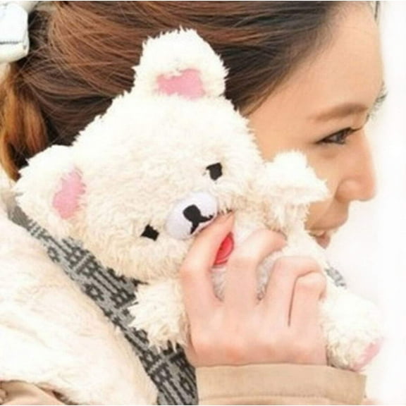 for S6 Case, Emilys for Samsung Galaxy S6 Case Fashion Style Cute 3D Lovely Teddy Bear Cool Plush Back Phone case Cover for Galaxy S6 White