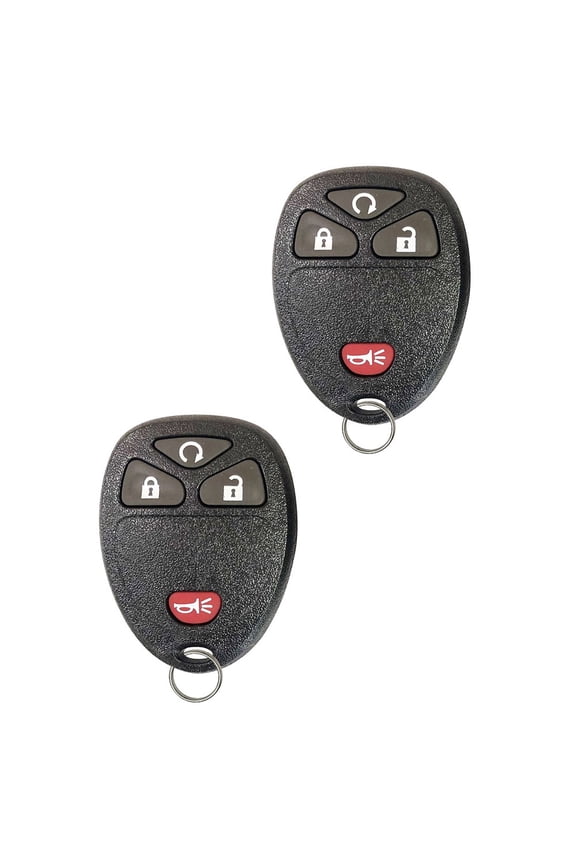 Durable Automotive Keys and Remotes, Plastic Black, 2 Count