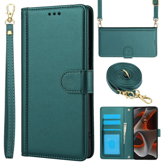 for Samsung A16 Flip Walle Phone Case, with magnetic flip cover and RFID shielded PU Leather Shockproof Wrist Strap Phone Case