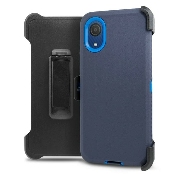for Samsung Galaxy A03 Core 2022 Phone Case Dual Layer Full-Body Rugged Clear Back Case Drop Resistant Shockproof Case with Built In Screen Protector
