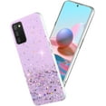 thumbnail image 1 of for Samsung Galaxy A03s Phone Case Clear Glitter Sparkle Pink Samsung Galaxy A03s Case Silicone Transparent Shockproof Soft Cover Thin (Purple), 1 of 14