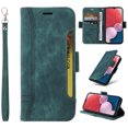 thumbnail image 1 of for Samsung Galaxy A05 Wallet Case,PU Leather Magnetic Flip Strap Wrist Phone Cover with RFID Block Card Holder for Samsung Galaxy A05,Green, 1 of 8