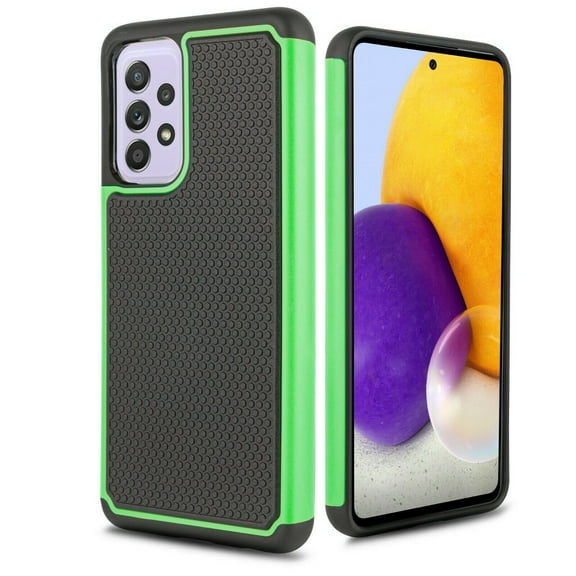 for Samsung Galaxy A32 5G with Tempered Glass Phone Case Shock Proof Edges Hybrid Hard Back Slim Bumper Cover