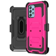 for Samsung Galaxy A52 5G Phone Case Dual Layer Full-Body Rugged Clear Back Case Drop Resistant Shockproof Case with Built In Screen Protector