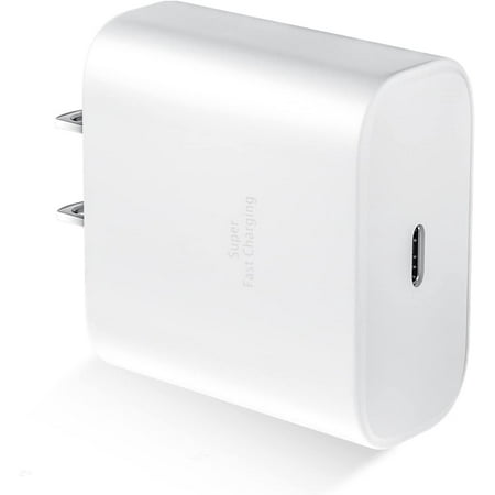 for Samsung Galaxy A52 Super Fast Charging Block, 45W Wall Charger USB C Adapter ( Cable Not Included ) - PPS Charger Adapter Block - White