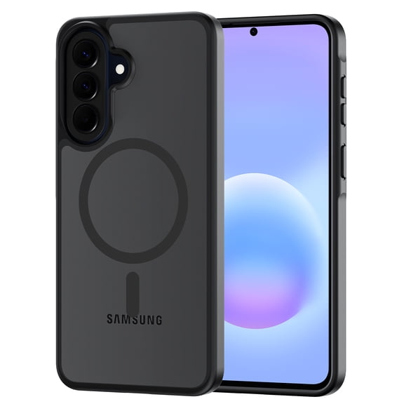 for Samsung Galaxy A57 5G Case Compatible with MagSafe, Translucent Matte Shockproof Phone Case Cover - Black