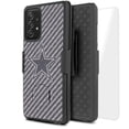 thumbnail image 1 of for Samsung Galaxy A72 5G with Temper Glass Case Slim Shell Shock Absorption Kickstand Armor Case with Belt Swivel Clip Holster Cover, 1 of 4