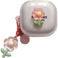 thumbnail image 1 of for Samsung Galaxy Buds Live/Buds pro/Buds 2/Buds 2 pro/Buds FE,Cute Cartoon DIY Pattern Design Transparent Earphone Case with Keychain (Flower), 1 of 8