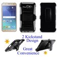 thumbnail image 1 of for Samsung Galaxy J7 V J727V J7 PERX J727P Case Phone Case Clip Holster 2 Kick Stands Hiking Hybrid Shock Armor Bumper Cover Grey, 1 of 4