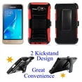 thumbnail image 1 of for Samsung Galaxy J7 V J727V J7 PERX J727P Case Phone Case Clip Holster 2 Kick Stands Hiking Hybrid Shock Armor Bumper Cover Red-Orange, 1 of 4