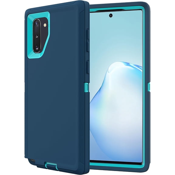 for Samsung Galaxy Note 10 Case,Shockproof Dropproof Galaxy Note 10 Case,Heavy Duty Protective for Samsung Note 10 Case 6.3 Inch(Turquoise)