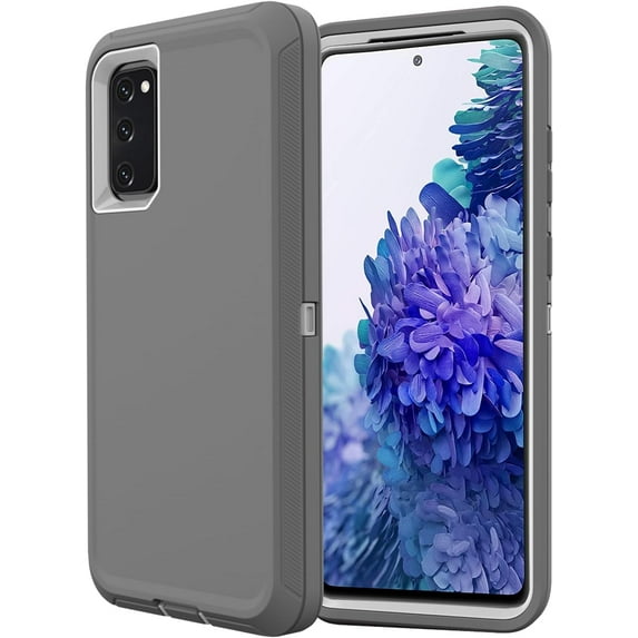 for Samsung Galaxy S20 FE Case,Shockproof Dropproof S20 FE 5G Phone Case,Heavy Duty Protective for Galaxy S20 FE Case 6.5 Inch (Gray/White)