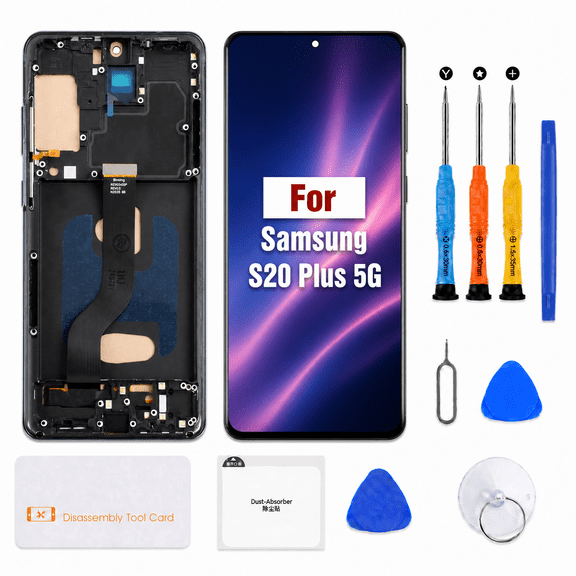 for Samsung Galaxy S20 Plus 5G Screen Replacement for Samsung G985F G985W G985U G986U G986B G986W LCD Display Digitizer Touch Screen(Black)