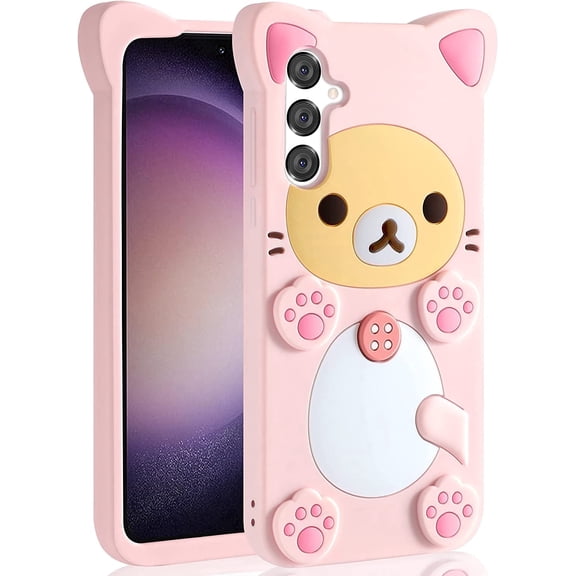 for Samsung Galaxy S22 6.1"3D Kawaii Cute Cartoon Bear Cool Fun Funny Bear Soft TPU Case Silicone Cover For Samsung Galaxy S22
