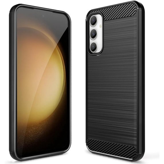 for Samsung Galaxy S23 FE Case TPU Shock Absorption Technology Raised Bezels Protective for Galaxy S23 FE(TPU Black)