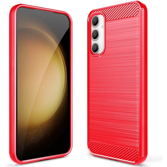 for Samsung Galaxy S23 FE Case TPU Shock Absorption Technology Raised Bezels Protective for Galaxy S23 FE(TPU Red)