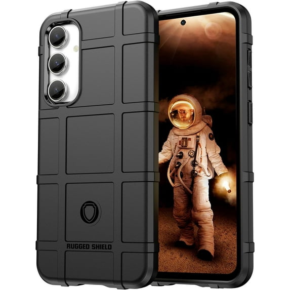 for Samsung Galaxy S23 FE Case for Man, Heavy Duty Shockproof Phone Case Support Wireless Charging Cover for Samsung Galaxy S23 FE HD Black