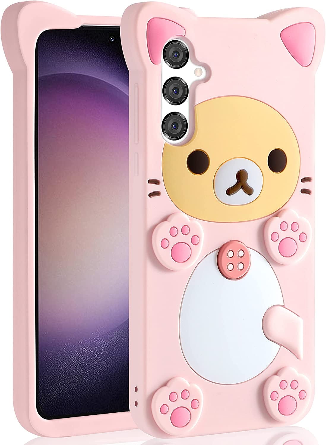 for Samsung Galaxy S23 Plus 6.6"3D Kawaii Cute Cartoon Bear Cool Fun Funny  Bear Soft TPU Case Silicone Cover for Samsung Galaxy S23+