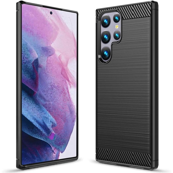 for Samsung Galaxy S23 Ultra Case Samsung S23 Ultra Case TPU Shock Absorption Technology Raised Bezels Protective for Galaxy S23 Ultra(TPU Black)