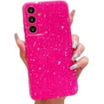 thumbnail image 1 of for Samsung Galaxy S24 Case (6.2 inch), Cute Glitter Sparkly Bling Phone Cover for Women Girls (Hot Pink), 1 of 7