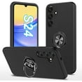 thumbnail image 1 of for Samsung Galaxy S24 Case, Built in Hidden 360° Rotatable Kickstand Magnetic Metal Ring Holder,  Grade Shockproof Protective Phone Cover(Black), 1 of 8
