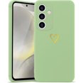 thumbnail image 1 of for Samsung Galaxy S24 Case Cute Heart Pattern Soft Shockproof Protective Silicone Phone Case for Women Girls, Lime Green, 1 of 14