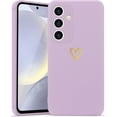 thumbnail image 1 of for Samsung Galaxy S24 Case Cute Heart Pattern Soft Shockproof Protective Silicone Phone Case for Women Girls, Purple, 1 of 14