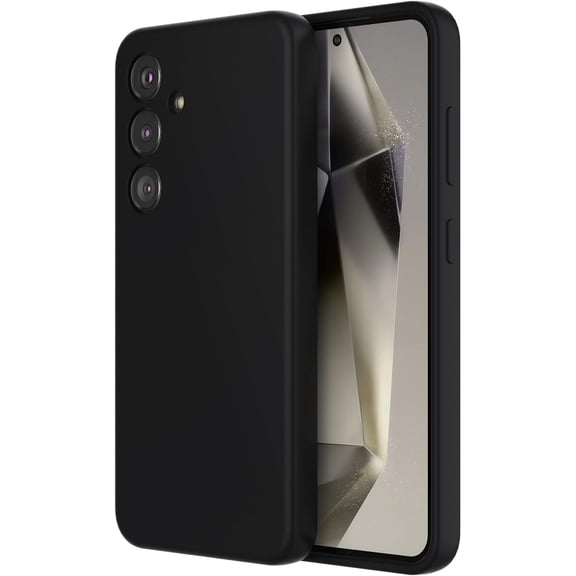for Samsung Galaxy S24 Case, Liquid Silicone Phone Case with Microfiber Lining Camera Protection Anti-Scratch Shockproof Cover for Galaxy S24 - Black