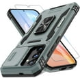 thumbnail image 1 of for Samsung Galaxy S24 Case with Slide Camera Cover+Screen Protector (1 Pack), Rotated Ring Kickstand Military Grade Shockproof Protective Cover-Grey, 1 of 13