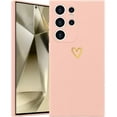 thumbnail image 1 of for Samsung Galaxy S24 Ultra Case Cute Heart Pattern Soft Shockproof Protective Silicone Phone Case for Women Girls, Pink, 1 of 14