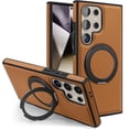 thumbnail image 1 of for Samsung Galaxy S24 Ultra Case Leather Magnetic [Compatible with MagSafe][360°Rotatable Ring Stand & Kickstand] Phone Cover for Samsung S24 Ultra, 1 of 6