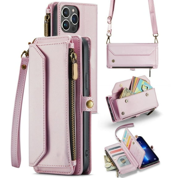 for Samsung Galaxy S24 Ultra S24 Plus S24 Wallet Case with Strap Leather Flip Full Protective Case for Women