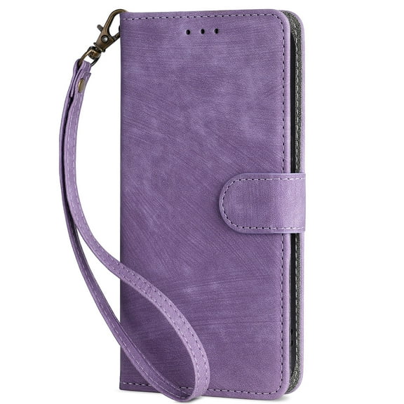 for Samsung Galaxy S25 Ultra Case Wallet with RFID Blocking Credit Card Holder Matte PU Leather Folio Flip Stand Phone Case with Wrist Strap