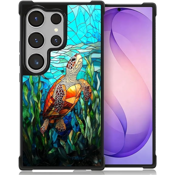 for Samsung Galaxy S26Ultra Case, Soft Silicone Shockproof Bumper Camera Protection Phone Case-Seagrass Turtle