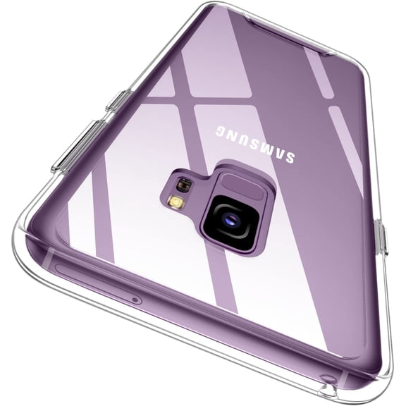 for Samsung Galaxy S9 Case Crystal Clear Non-Slip Shockproof Protective Cover Hard PC Back & Soft TPU Frame Slim Sumsung Galaxy S9 Phone Case