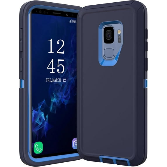for Samsung Galaxy S9 Case,Shockproof Dropproof,Heavy Duty Protective Galaxy S9 Csae, 5.8 Inch (Drak Blue)