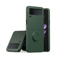thumbnail image 1 of for Samsung Galaxy Z Flip 3 Case with Ring Holder, Liquid Silicone Soft Protective Case-Green, 1 of 7