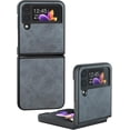 thumbnail image 1 of for Samsung Galaxy Z Flip 4 5G 2022 Case, Slim PU Leather Case Lightweight Protective Case for Samsung Galaxy Z Flip 4 5G 2022 (Gray), 1 of 8